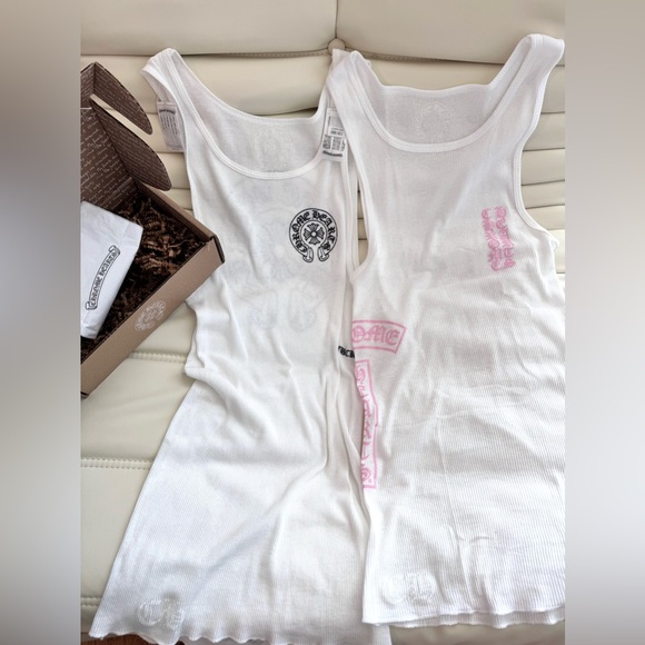 Chrome Hearts Pink Graphic Tank Tops - Picture 2 of 3